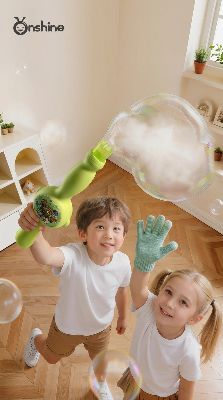 Varitas Mágica De Burbujas Humo Recargable con Luces Colores Y Sonido